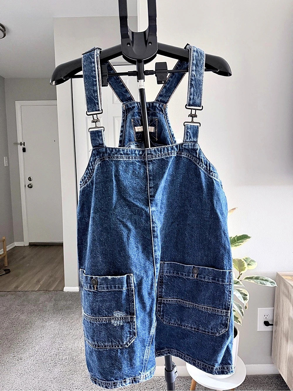 Free People Baxter Denim Jumper Blue Overalls